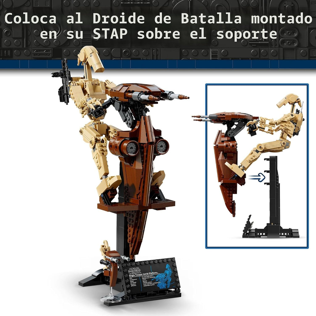 LEGO Star Wars: The Phantom Menace Battle Droid con STAP - Juguete...