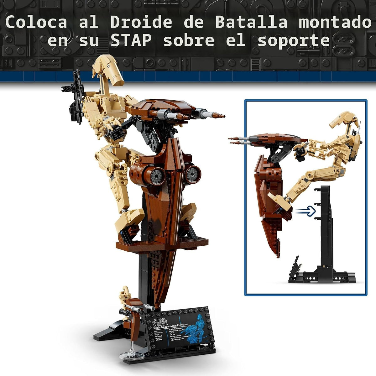 LEGO Star Wars: The Phantom Menace Battle Droid con STAP - Juguete...
