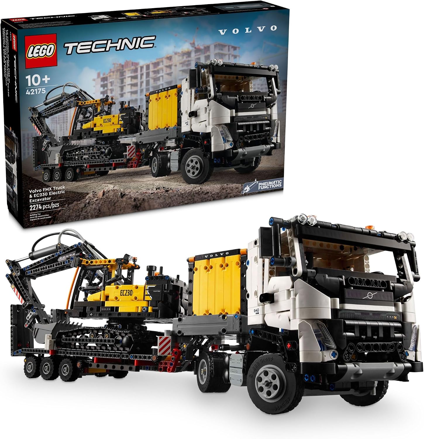 LEGO Technic Volvo FMX Truck &amp; EC230 Excavadora Eléctrica Jugue...