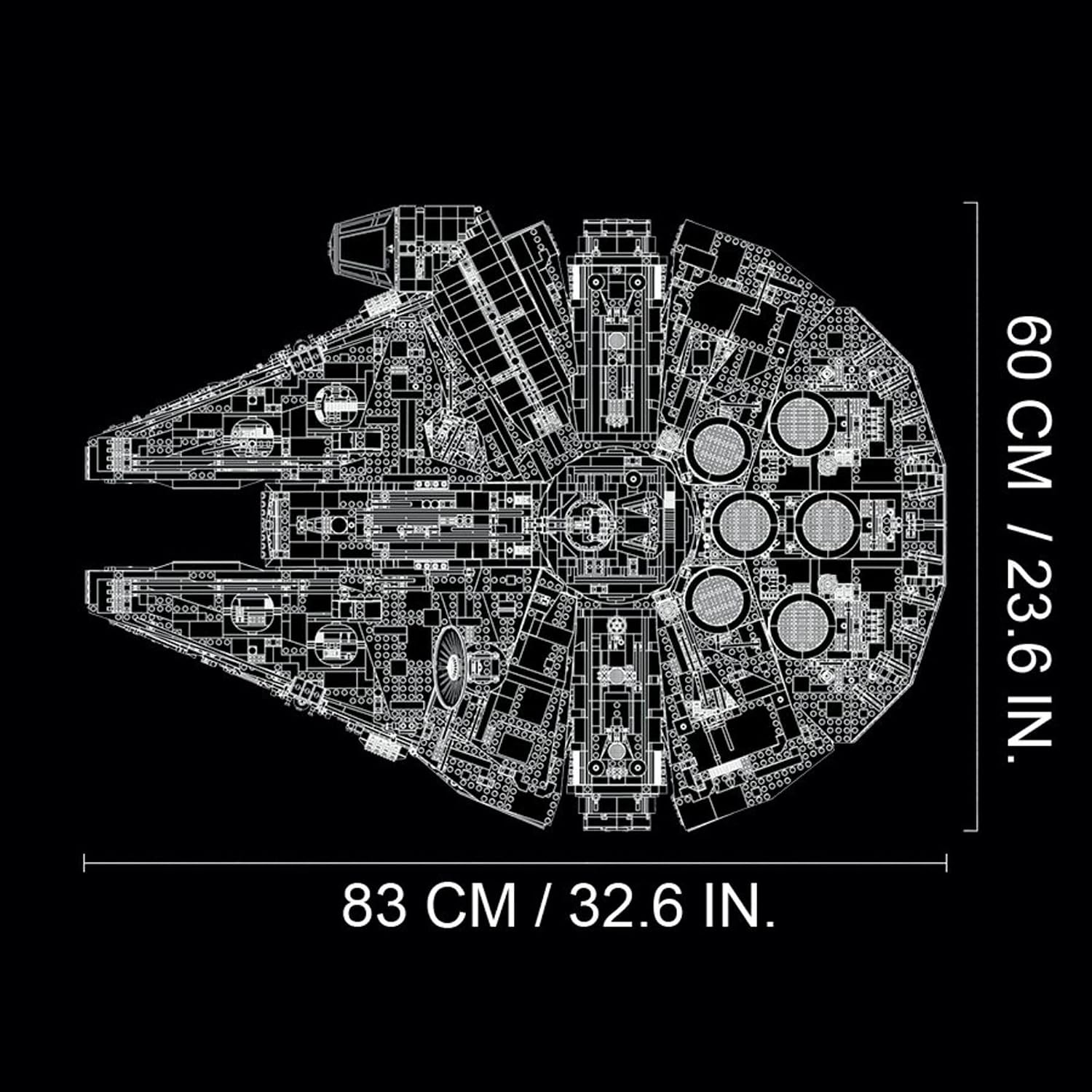 Juego de armado de LEGO Star Wars Millennium Falcon 75192 (7541 pie...