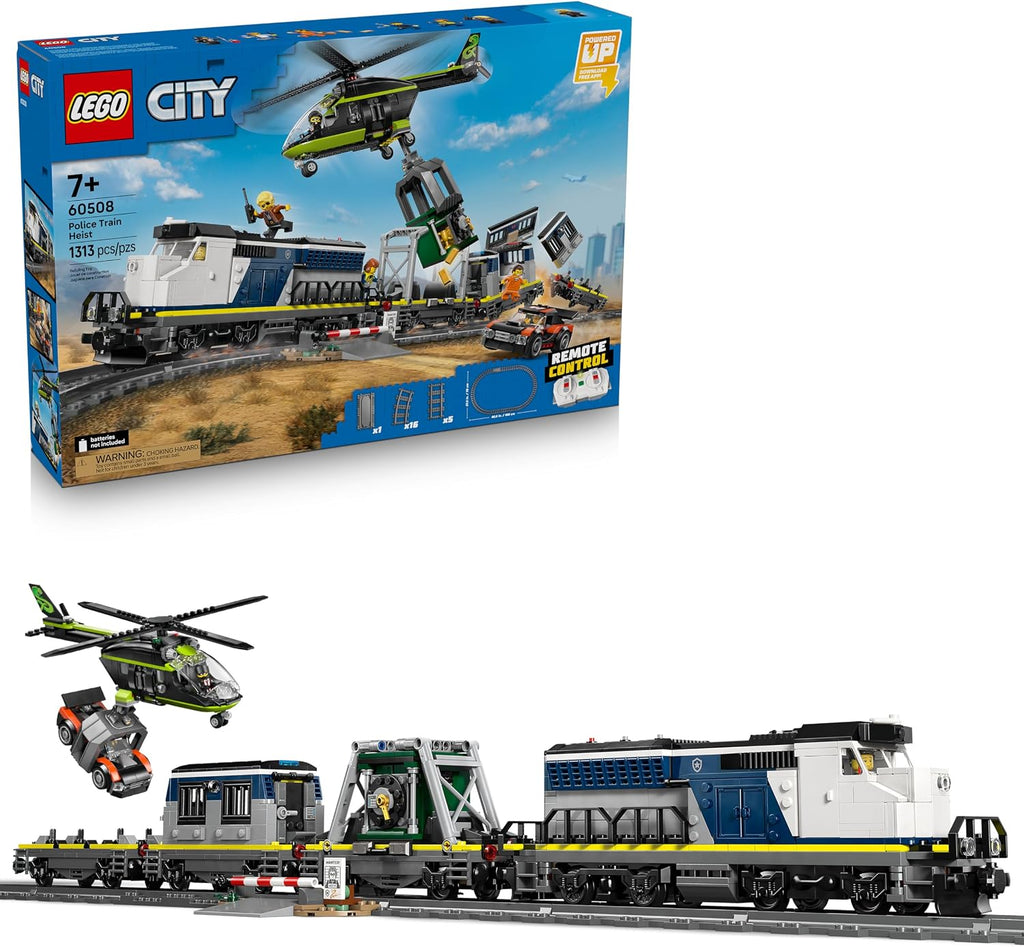 LEGO City Police Train Heist - Juego de tren con juguete de coche d...