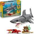LEGO Creator - Juguete de construcción de tiburón feroz con cofre d...