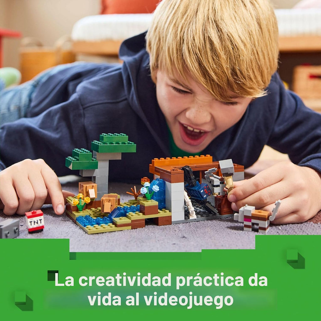 LEGO Minecraft La Expedición Minera del Armadillo - Figuras de Jugu...