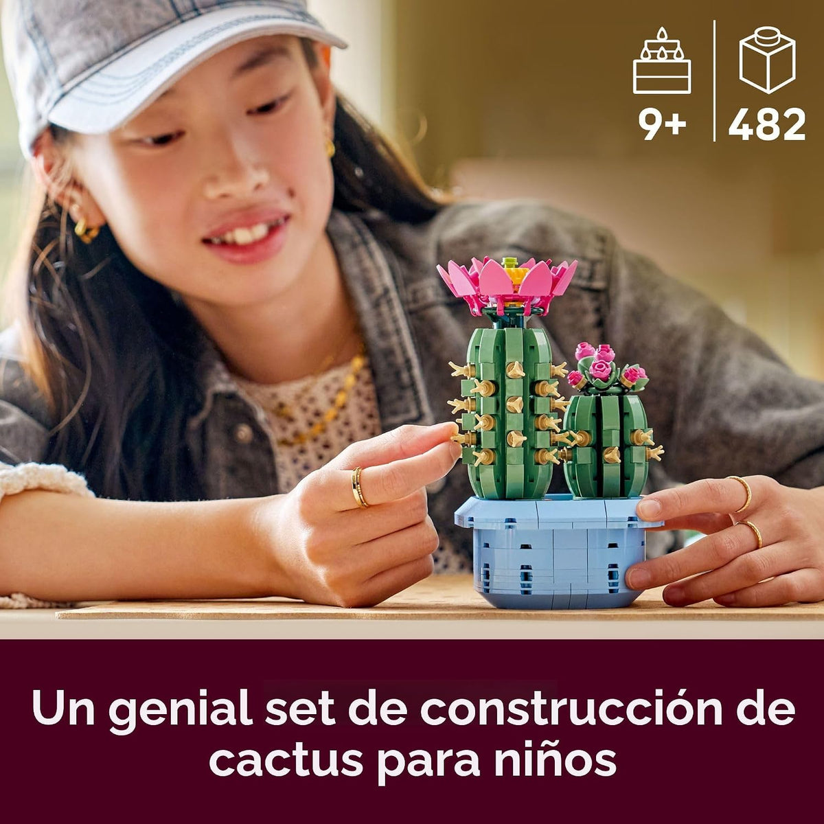 LEGO Botanicals - Juguete de construcción de cactus con flores - Ki...