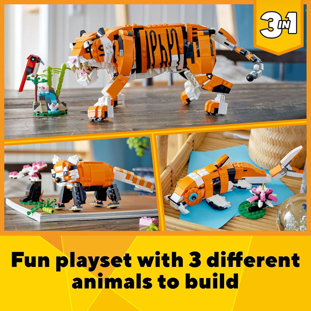 LEGO Creator 31129 - Juego de construcción de tigre majestuoso 3 en...