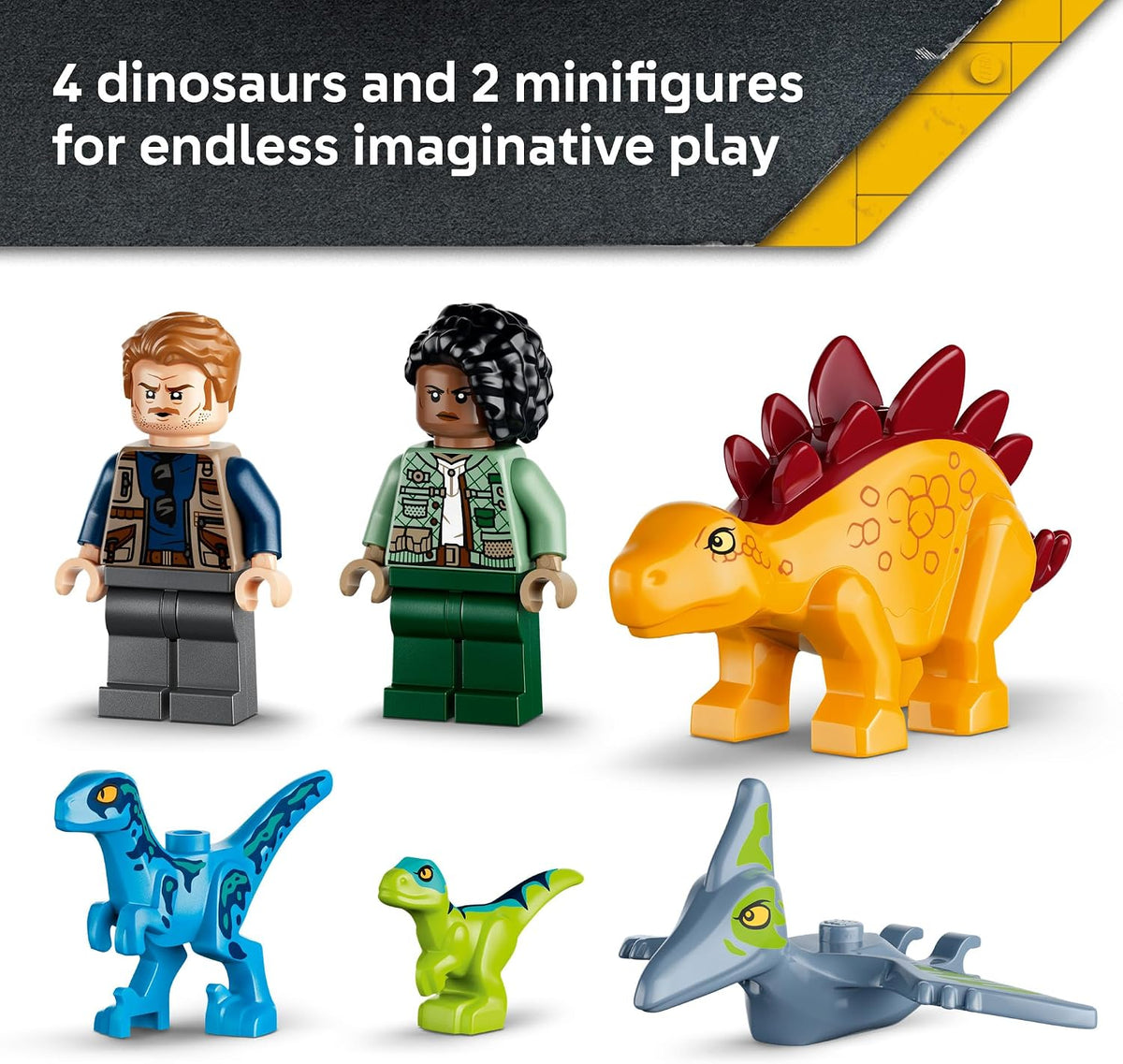 LEGO Jurassic World Rescate del Velociraptor, el Estegosaurio y el...