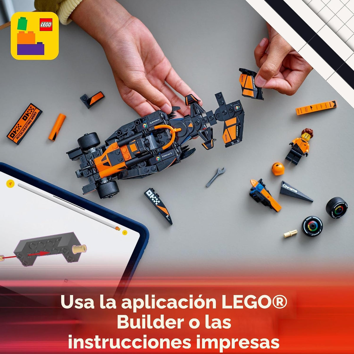 LEGO Speed Champions McLaren F1 Team MCL38 - Juego de construcción...