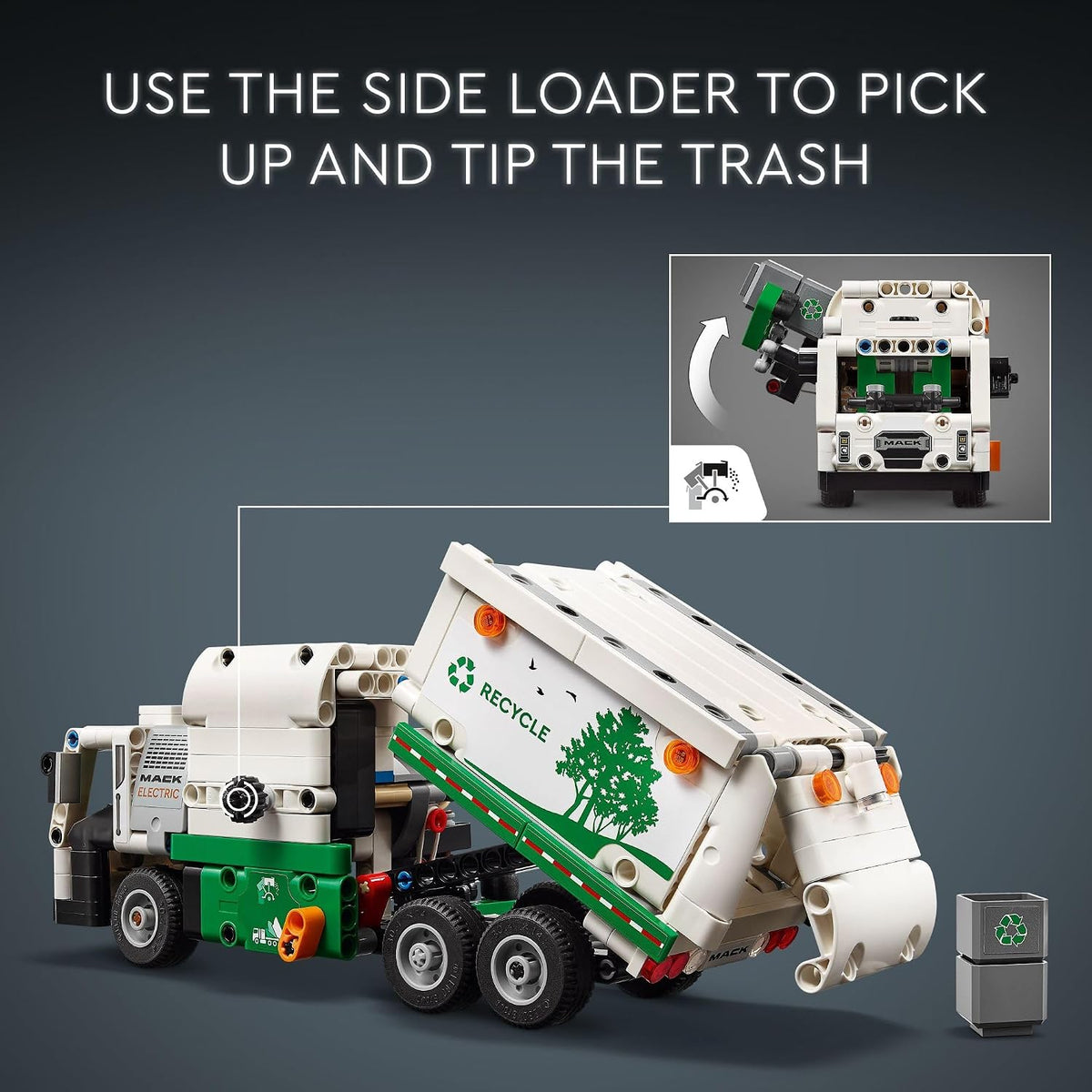 LEGO Technic Mack LR Camión de Basura Eléctrico de Juguete, Camión...