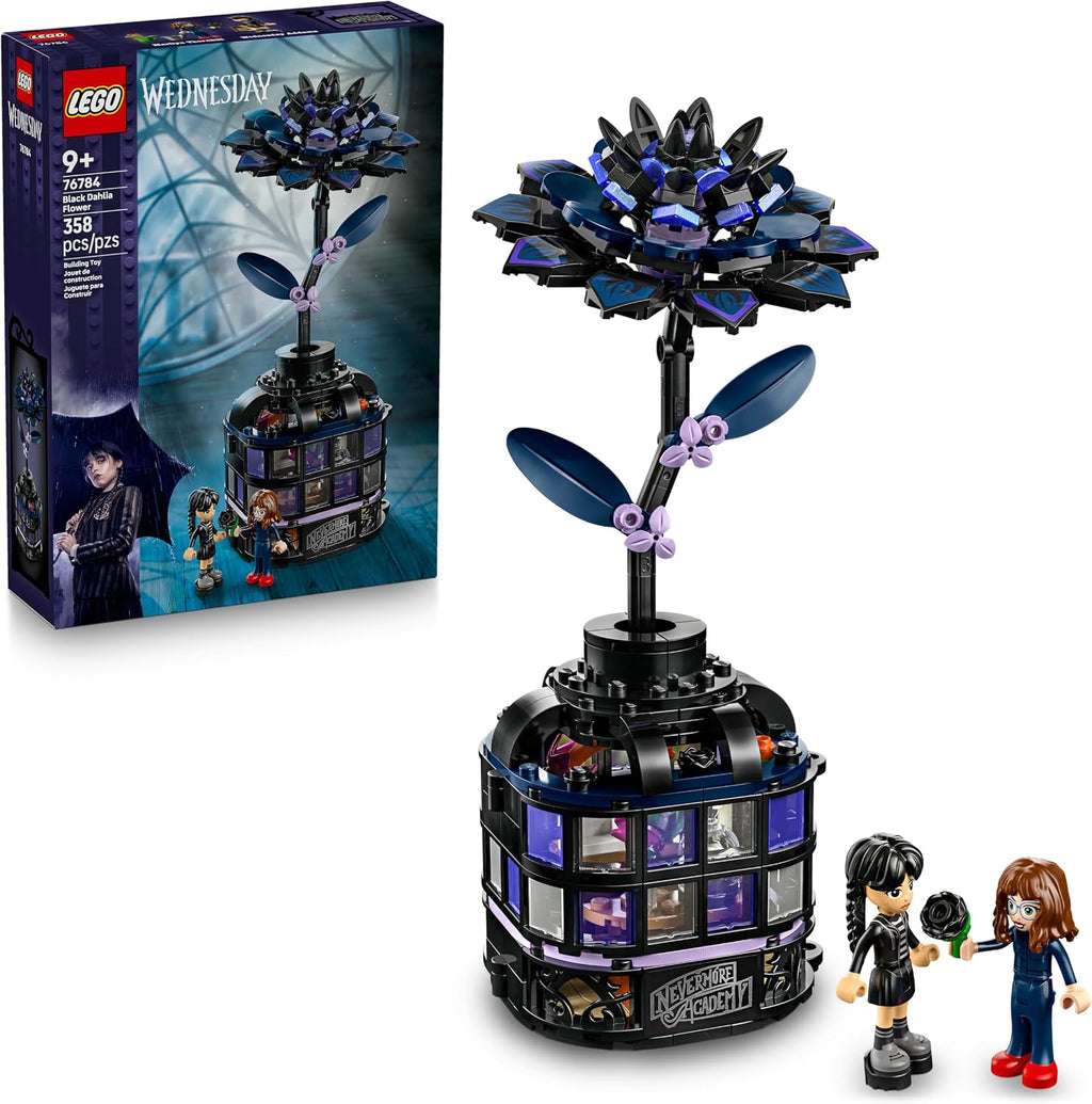 LEGO Wednesday - Juguete de construcción de flores de dalia negra,...