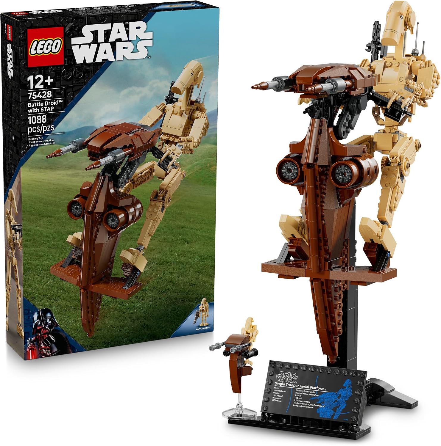 LEGO Star Wars: The Phantom Menace Battle Droid con STAP - Juguete...