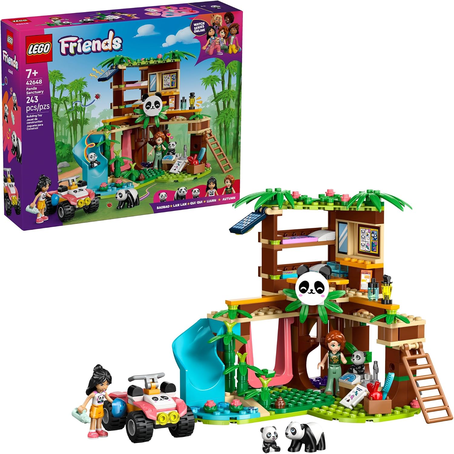 LEGO Friends Santuario de Pandas Cuidado de Animales Juego de Const...