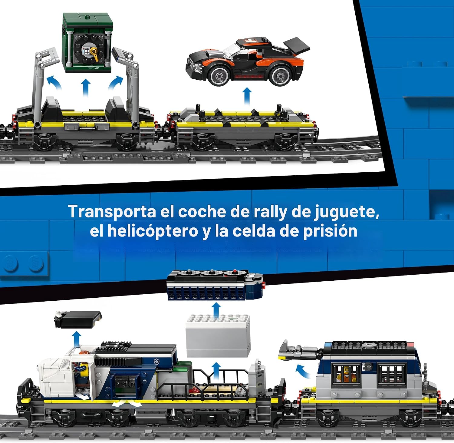 LEGO City Police Train Heist - Juego de tren con juguete de coche d...