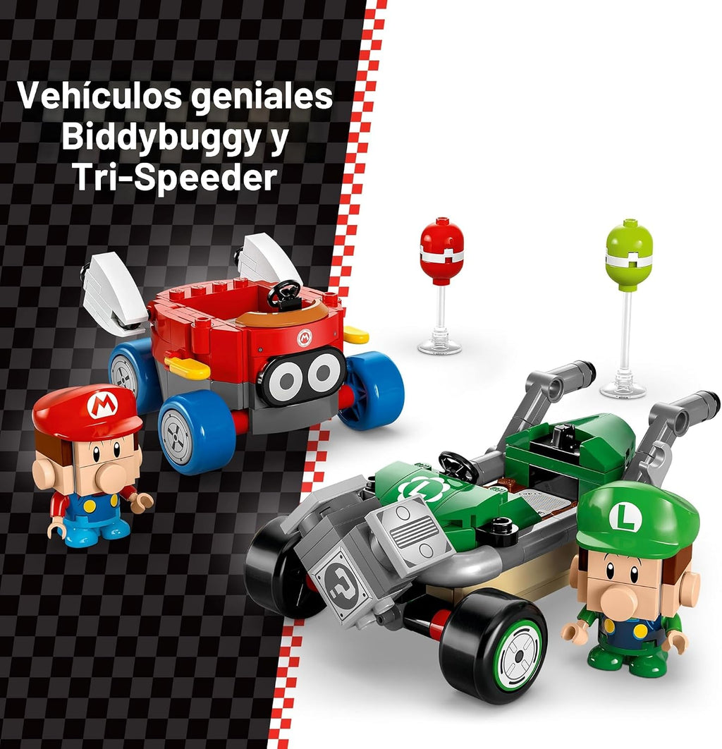 LEGO Super Mario: Mario Kart Baby Mario vs. Baby Luigi, juego de co...