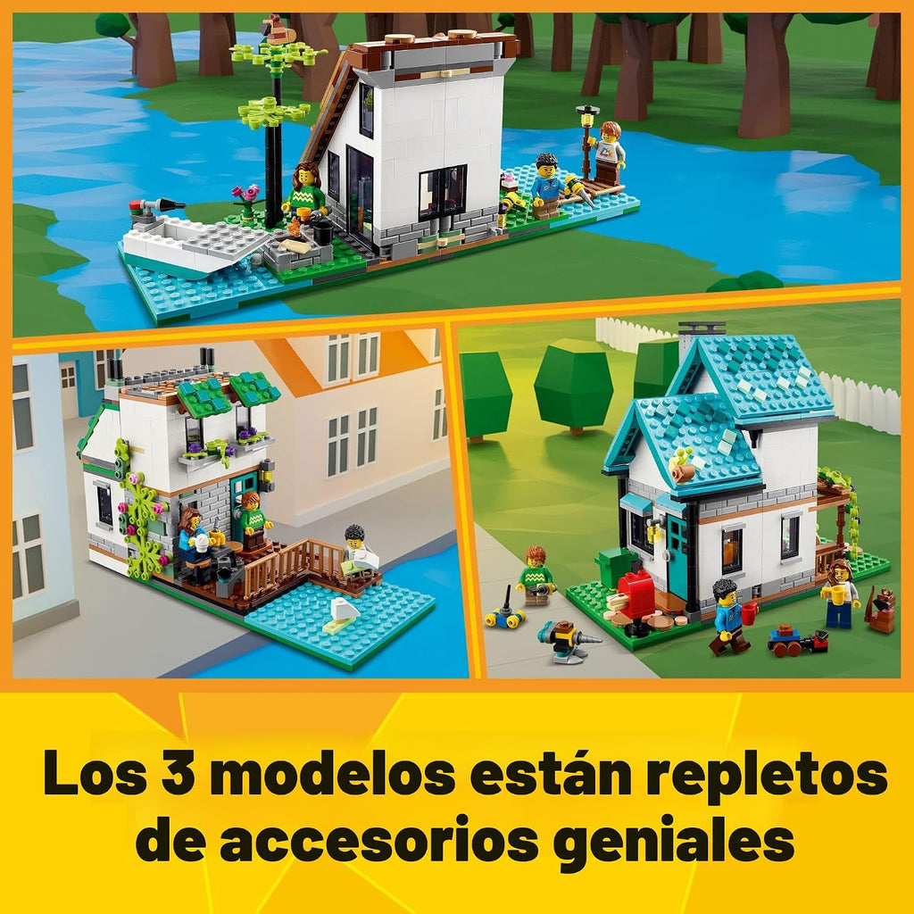 LEGO Creator Casa acogedora 3 en 1 Set 31139 Kit de construcción de...