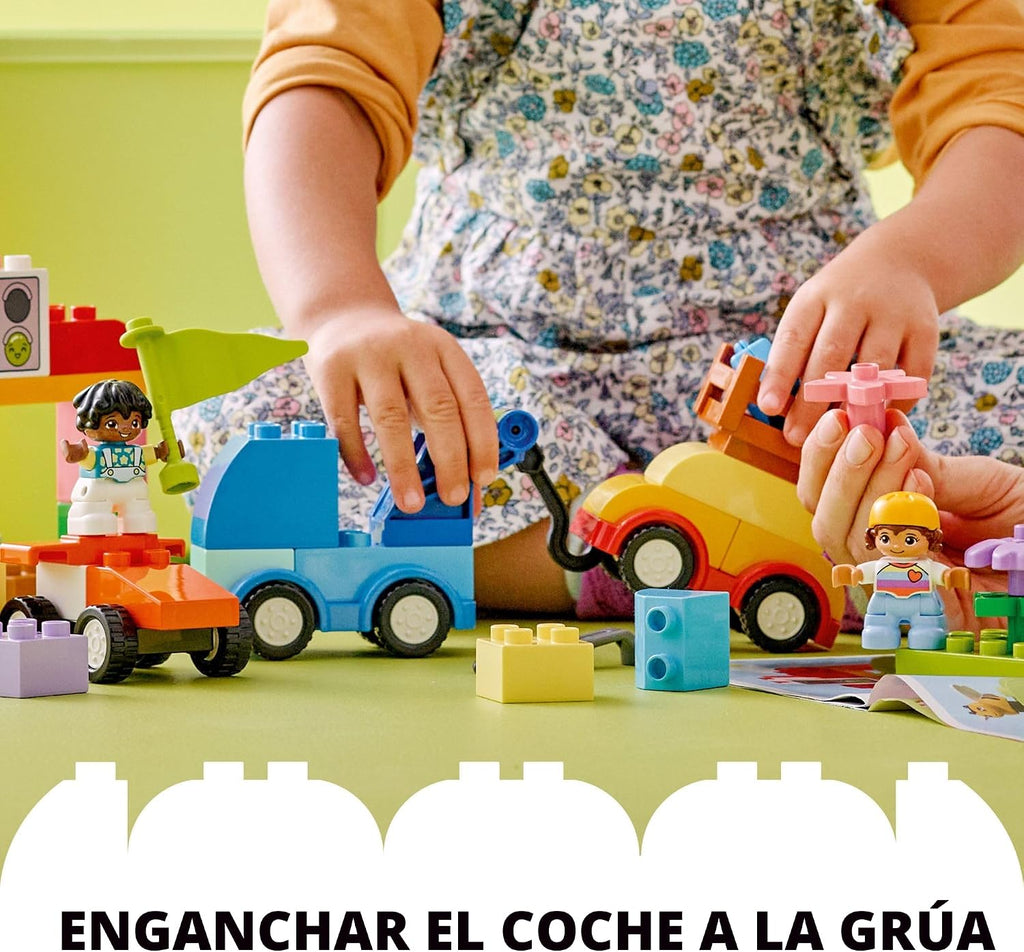 LEGO DUPLO Caja de Ladrillos de Autos y Camiones Clásicos Bloques d...