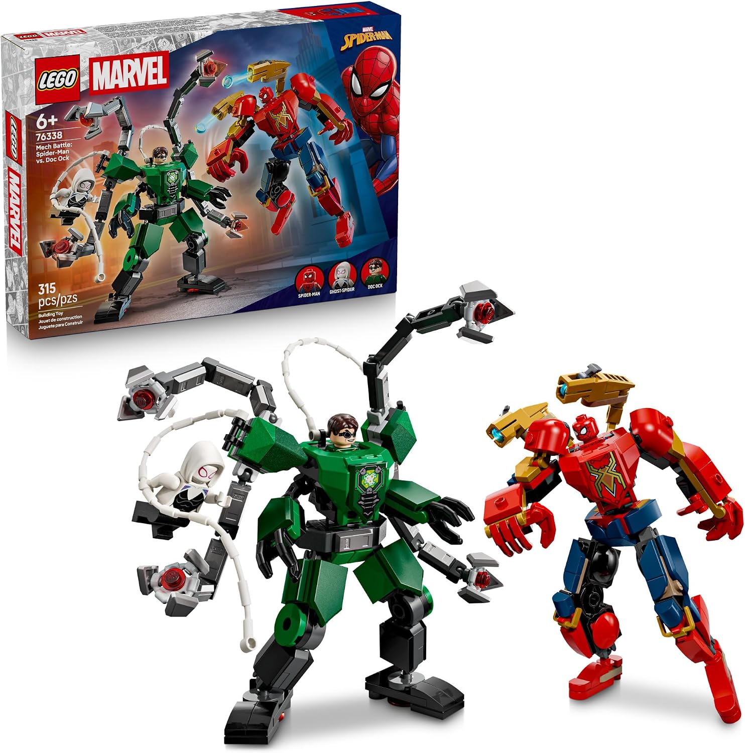 LEGO Marvel Mech Battle: Spider-Man vs. Doc Ock - Juguetes de const...