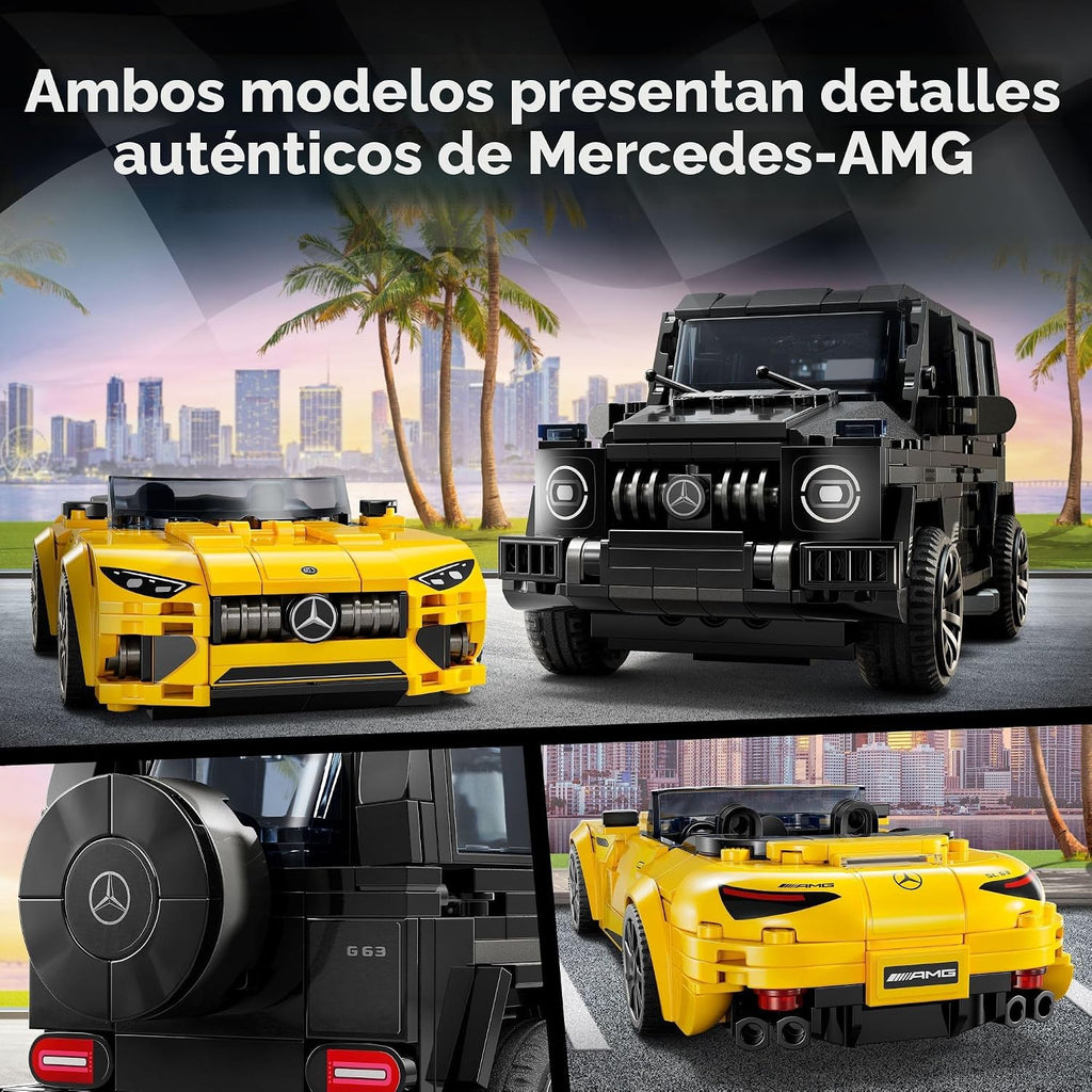 LEGO Speed Champions Mercedes-AMG G 63 y Mercedes-AMG SL 63 Juguete...