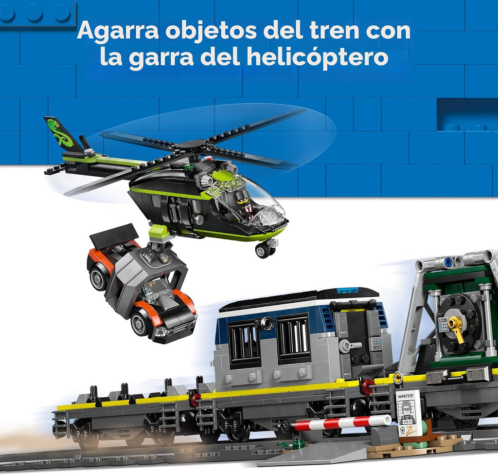LEGO City Police Train Heist - Juego de tren con juguete de coche d...