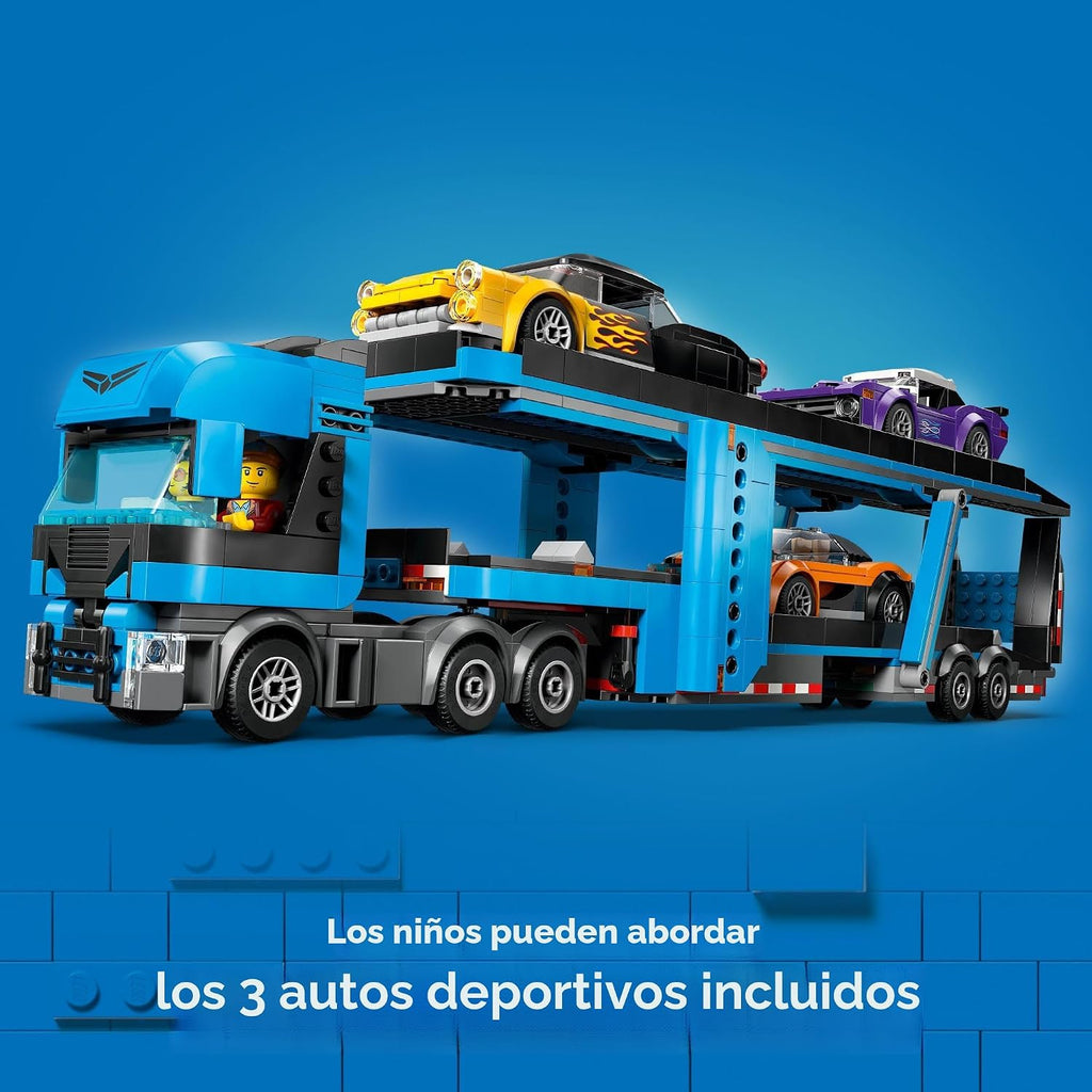 LEGO City Camión Transportador de Autos con Autos Deportivos Juego...