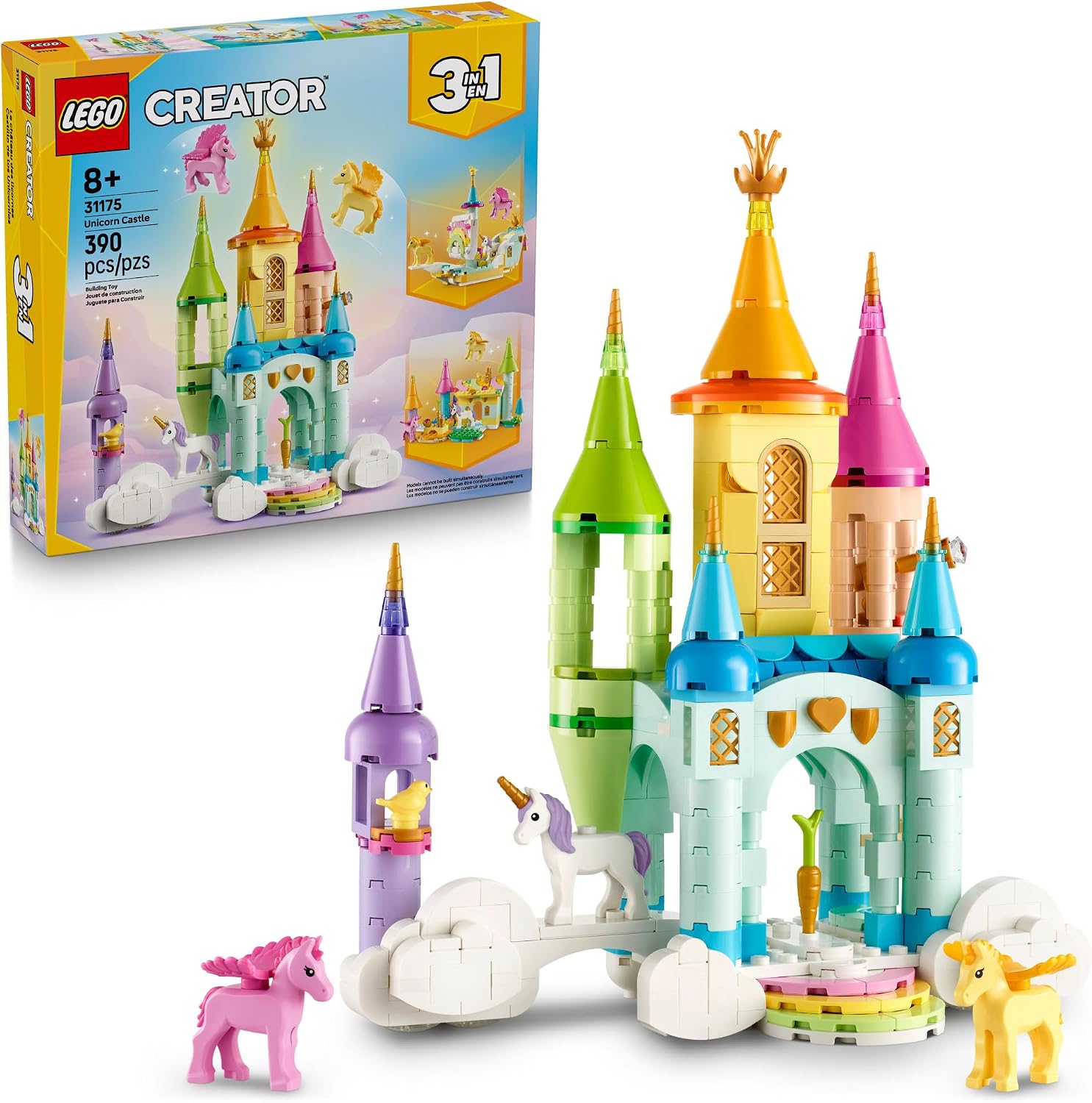 LEGO Creator 3 en 1 Castillo de Unicornio Juguete de Construcción p...