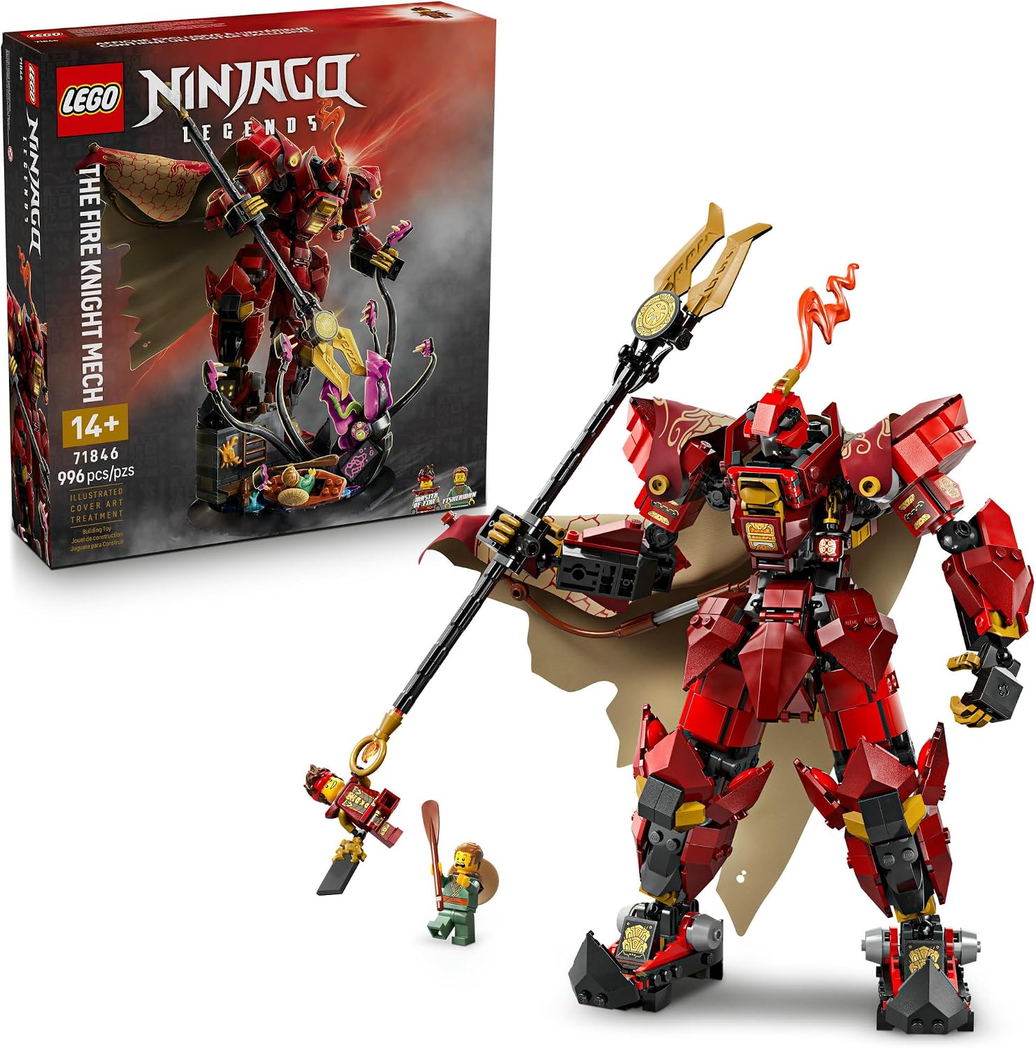 LEGO NINJAGO - Juego de construcción de The Fire Knight Mech - Kit...