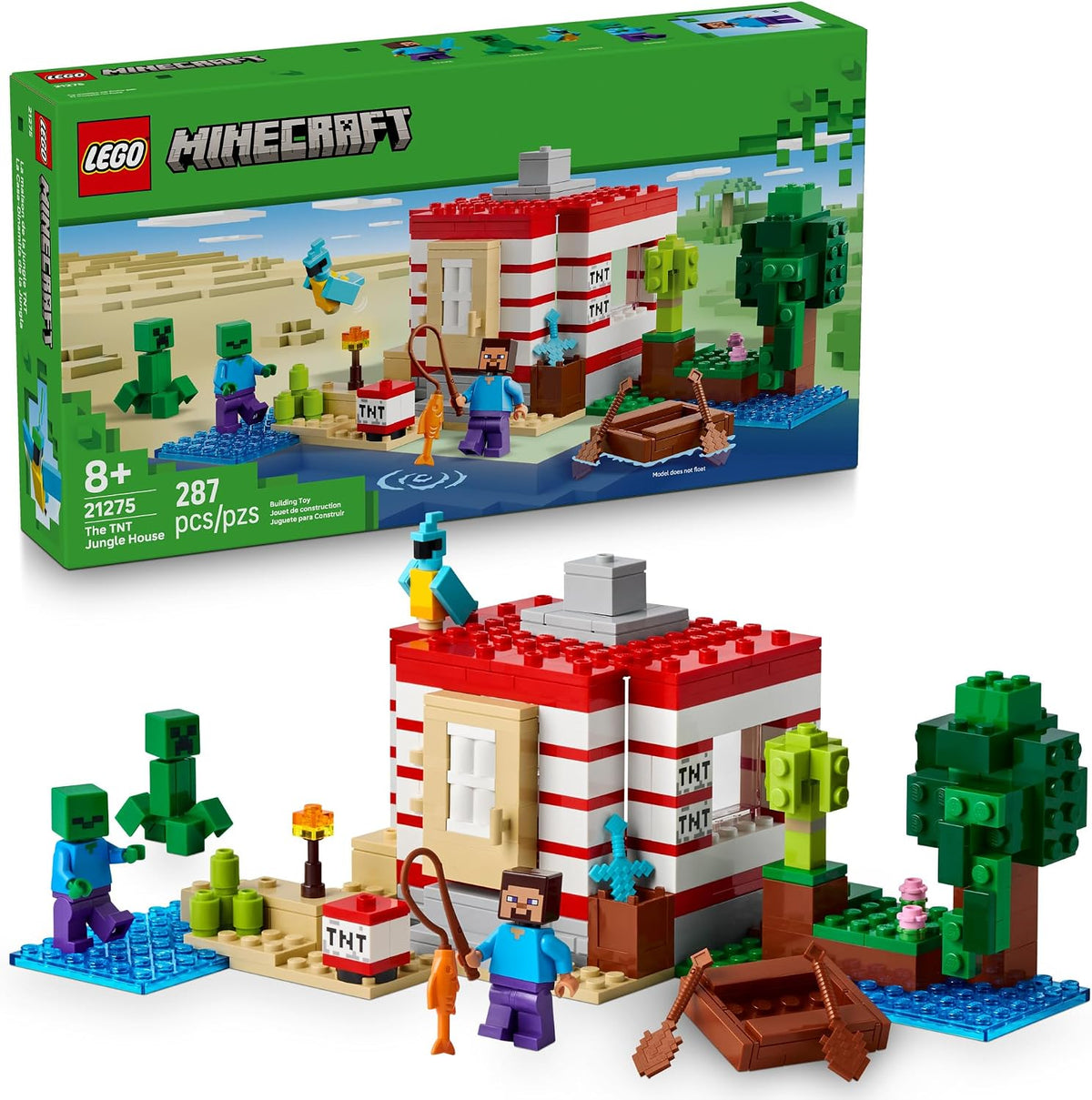 LEGO Minecraft La Casa de la Jungla TNT para Niños - Juguete Colecc...