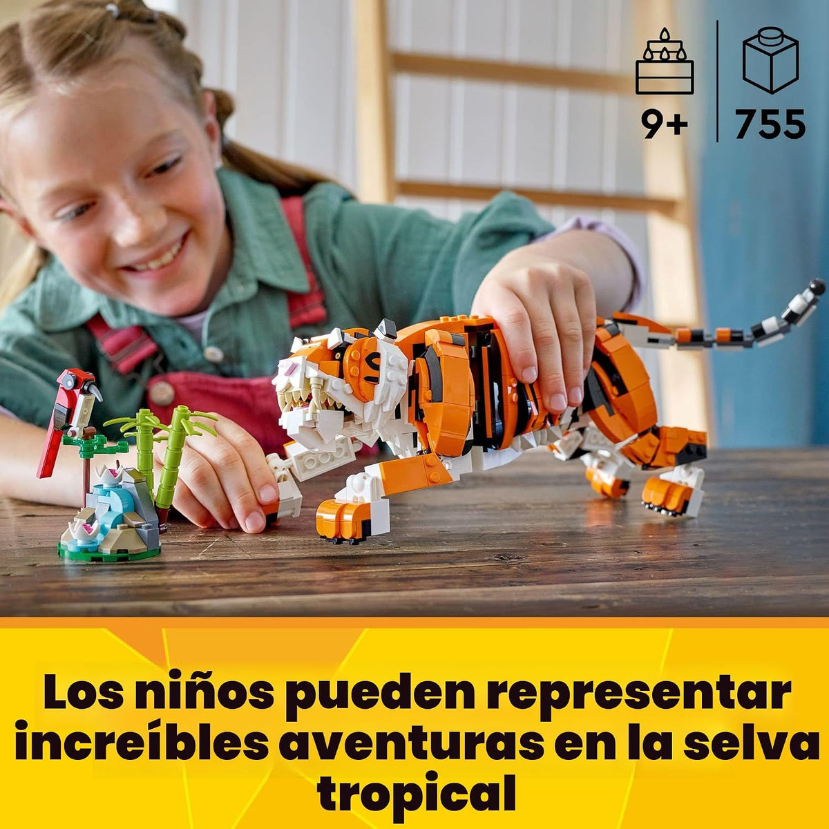LEGO Creator 31129 - Juego de construcción de tigre majestuoso 3 en...