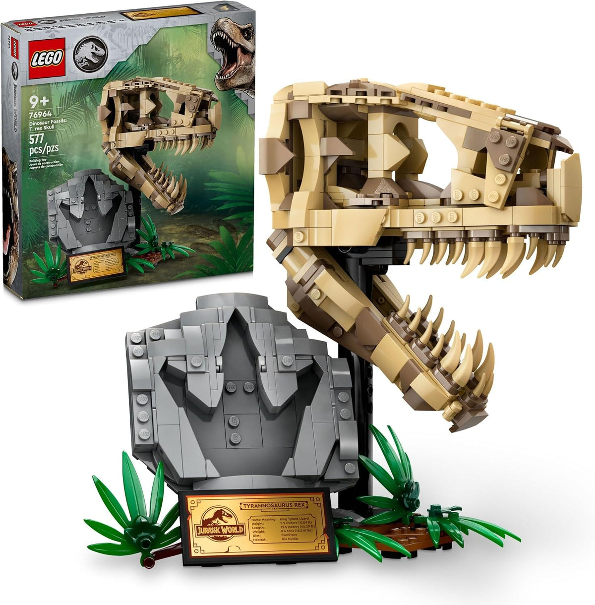 LEGO Jurassic World Fósiles de Dinosaurios: Cráneo de T Rex - Jugue...