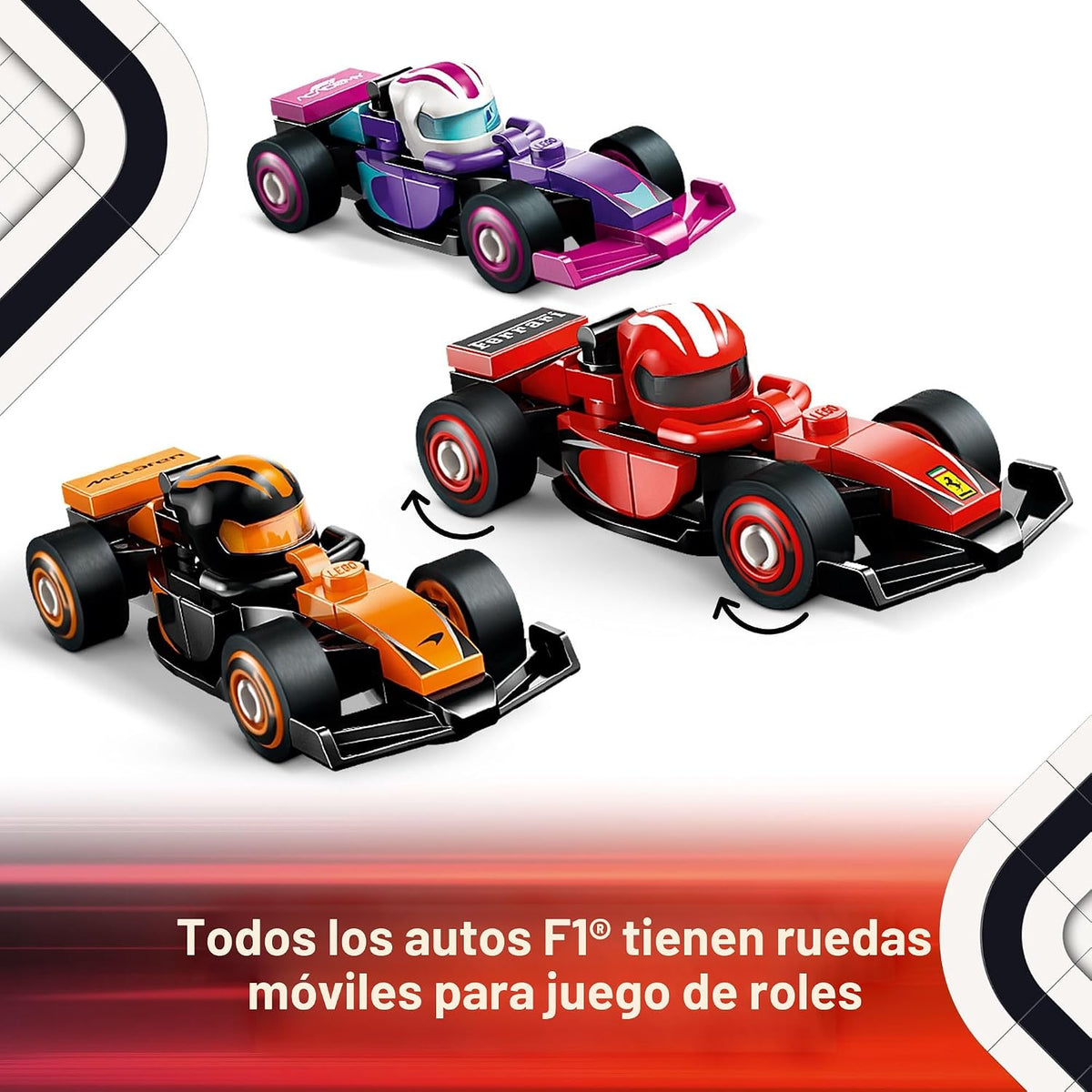 LEGO Coches de carreras coleccionables F1, paquete de 6 \u2013 Jueg...