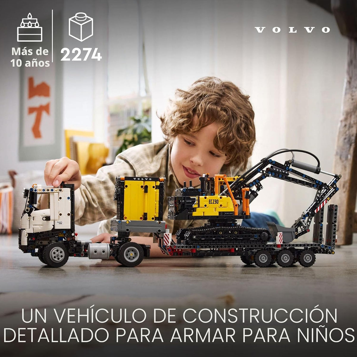 LEGO Technic Volvo FMX Truck &amp; EC230 Excavadora Eléctrica Jugue...