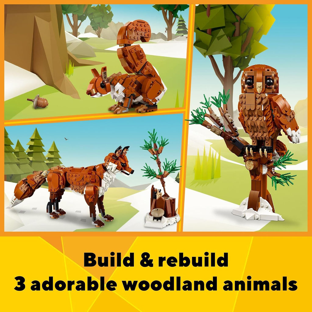 LEGO Creator 31154 - Animales del bosque 3 en 1, juguetes de constr...