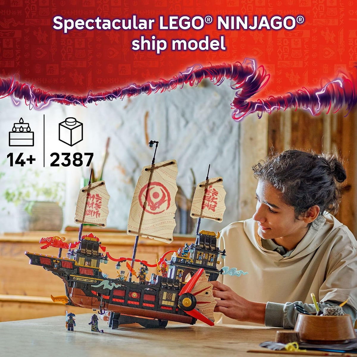 LEGO NINJAGO El juguete de construcción del Templo Bounty - Barco m...