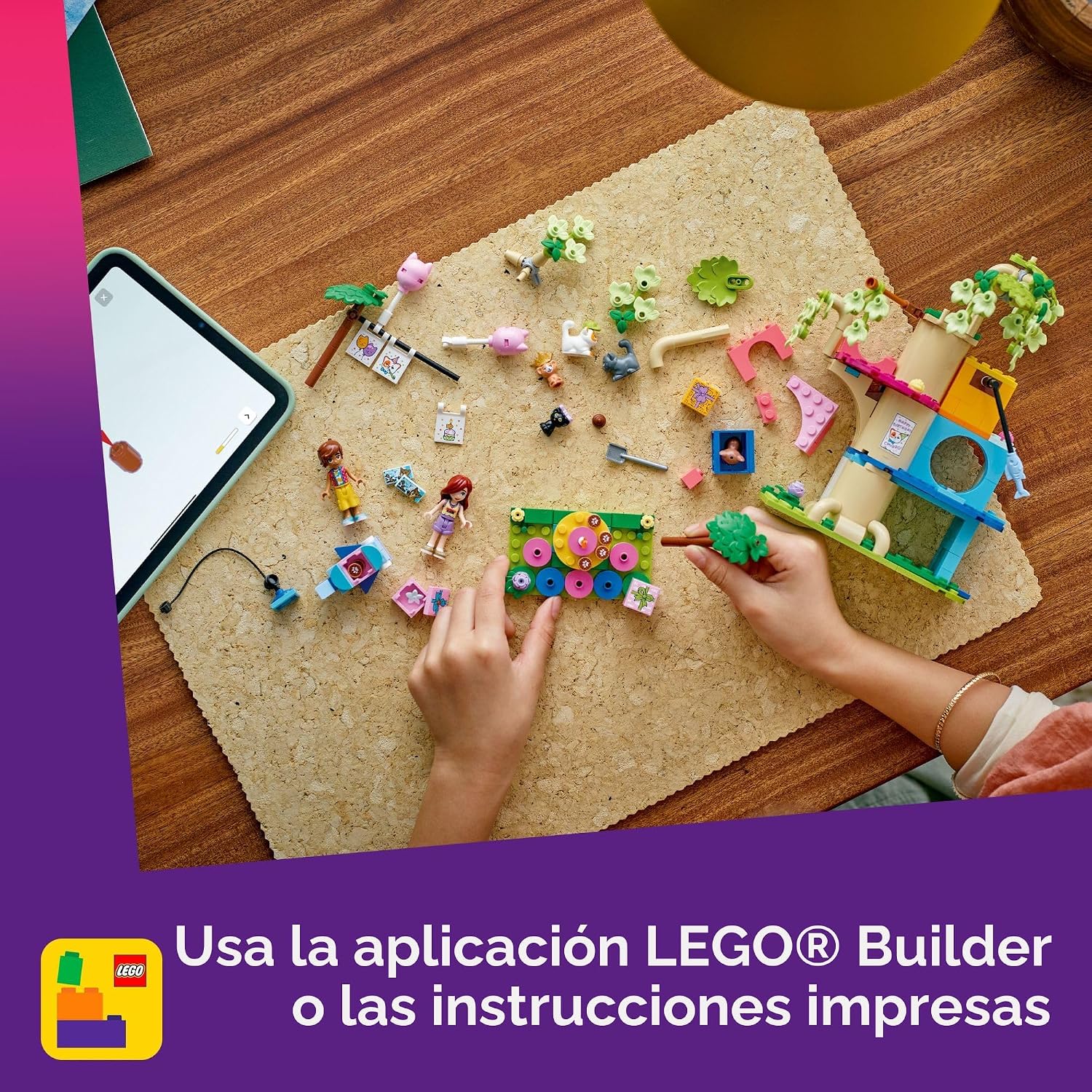 LEGO Friends Cat - Juguete de construcción de casa de árbol y fiest...