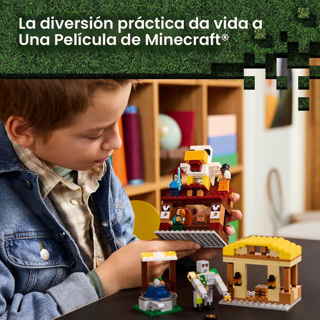 LEGO Minecraft El Ataque del Globo Ghast a la Aldea - Juego de Cons...