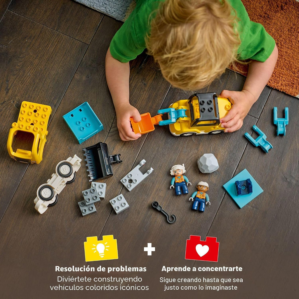 LEGO DUPLO Town - Vehículos de construcción 3 en 1 para niños peque...