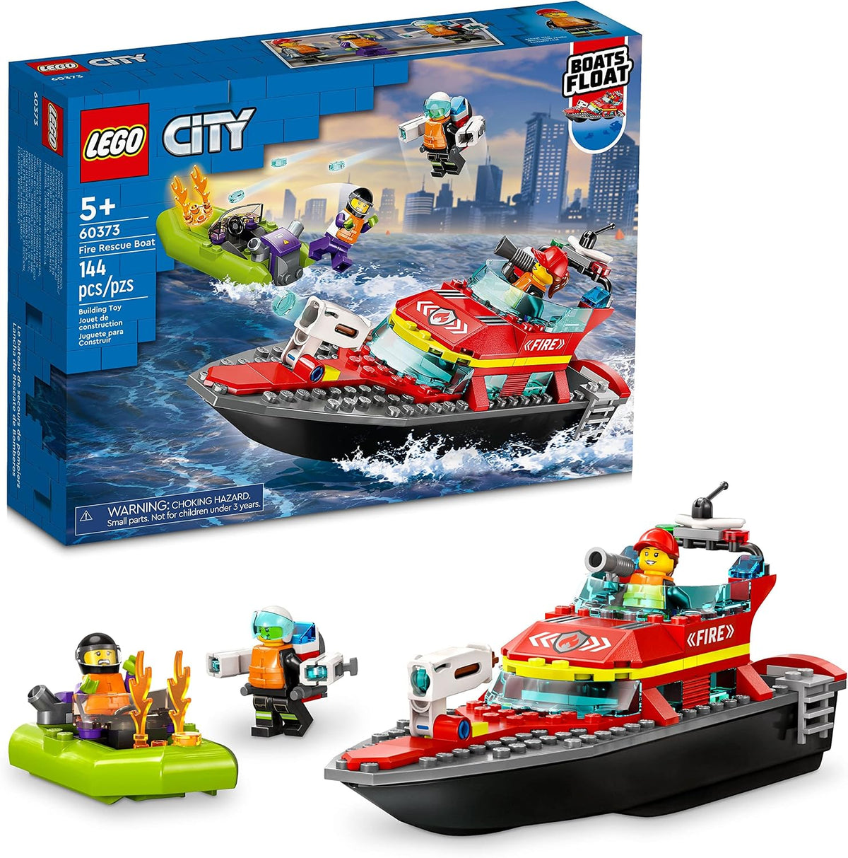 LEGO City Set de Construcción de Bote de Rescate de Bomberos - Bote...