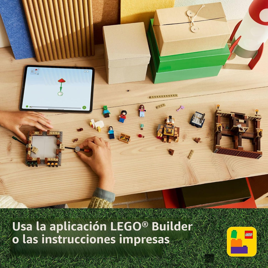 LEGO Minecraft Woodland Mansion Arena de Combate \u2013 Juguete de...